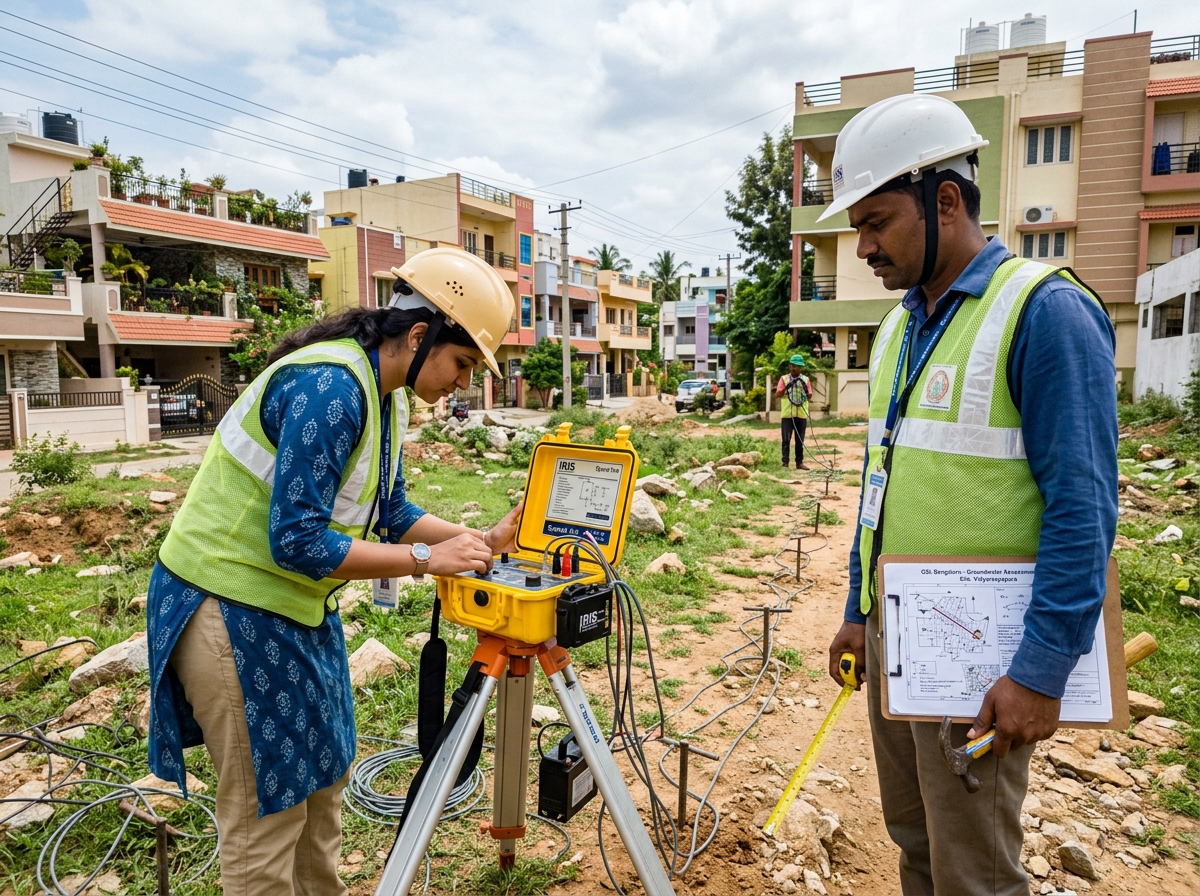 Groundwater point identification and geophysical site assessment in Bengaluru